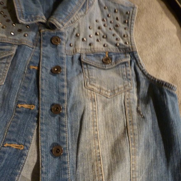 Fire Los Angeles Studed Denim Jeans Vest - Picture 4 of 9